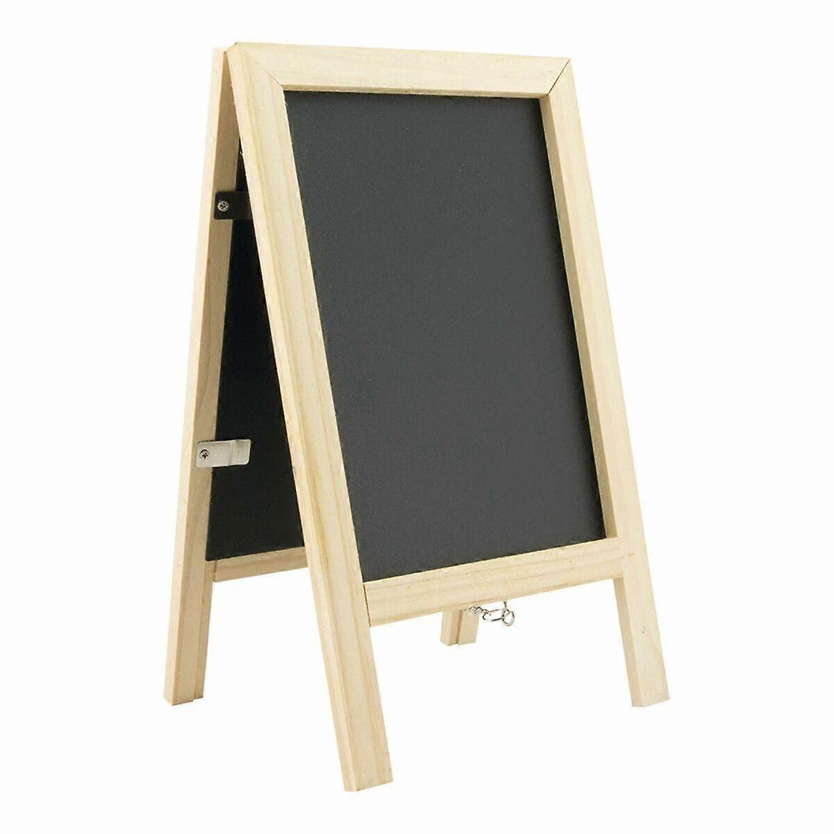 Mini Pavement A5 Chalkboard Poster Holder in Plain Lacquered Wood, SBS-B-MNI, Ideal for Signage and Displays