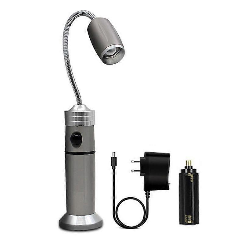 Multi-functional with Magnet Charging Rotary Zoom Turn Work Light Glare Flashlight, T6 Charging Section US Plug