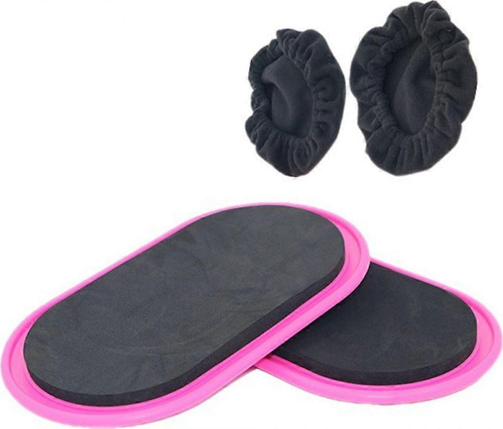 Pink Exercise Slider Discs: Full-body training, ideal for yoga/stretching