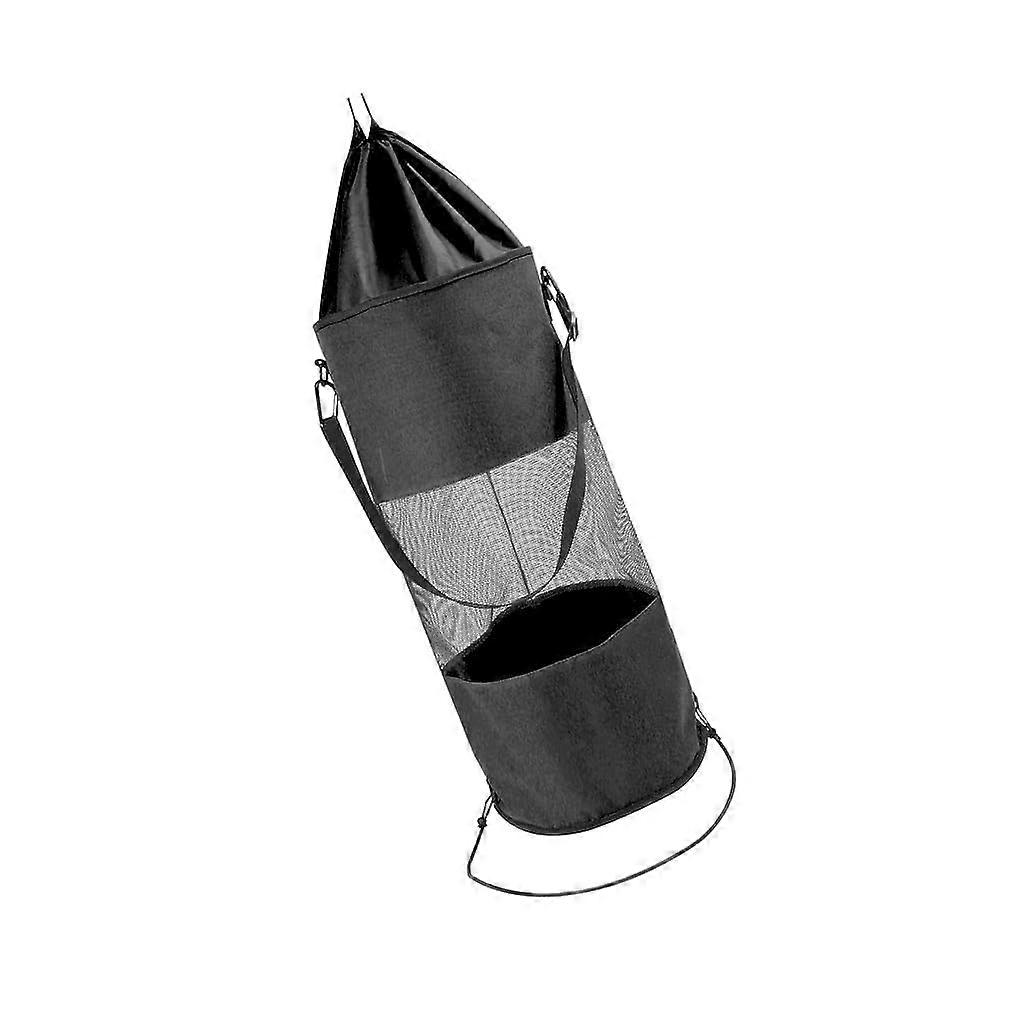 Boot trash bag with drawstring, marine mesh trash, breathable container, pontoon, car holder, cleaning tools accessories, black