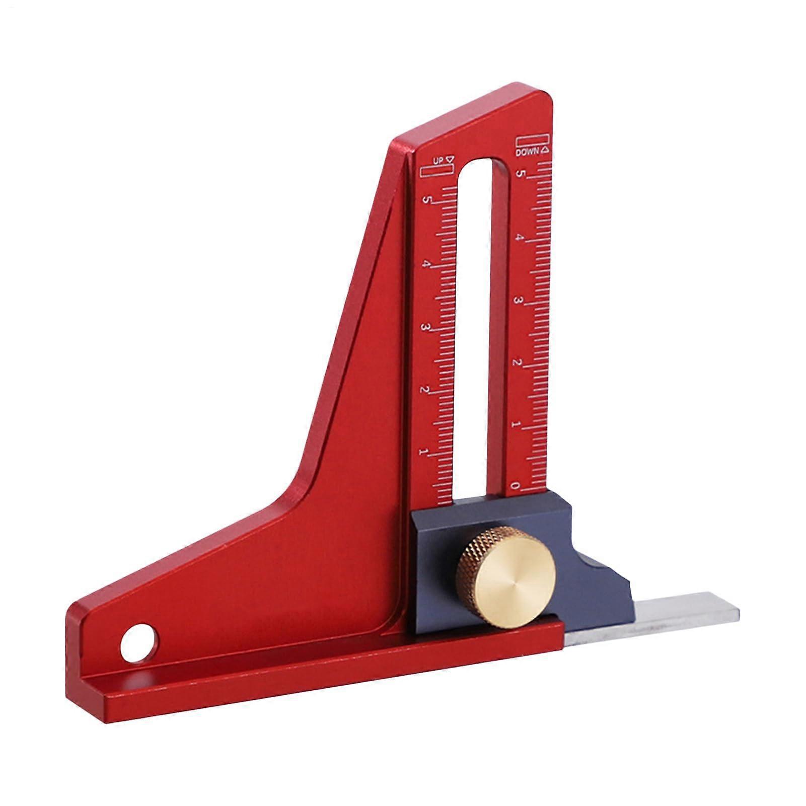 Table Saw Height Gauge - Magnetic Depth Measuring Tool for Woodworking, Imperial Metric Router Table Blade Height Adjuster