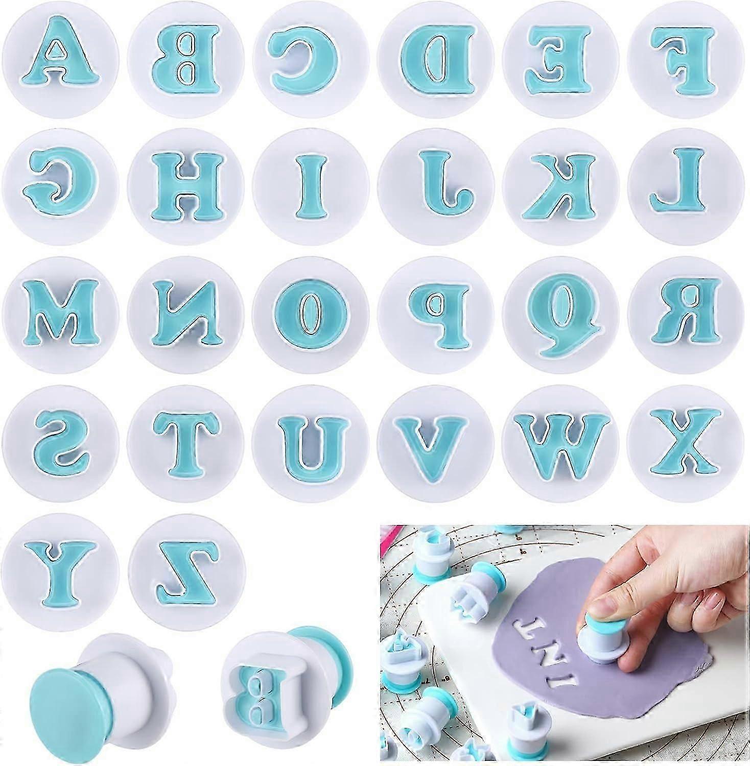 Reusable Alphabet Cutters for Fondant Biscuits & Baking