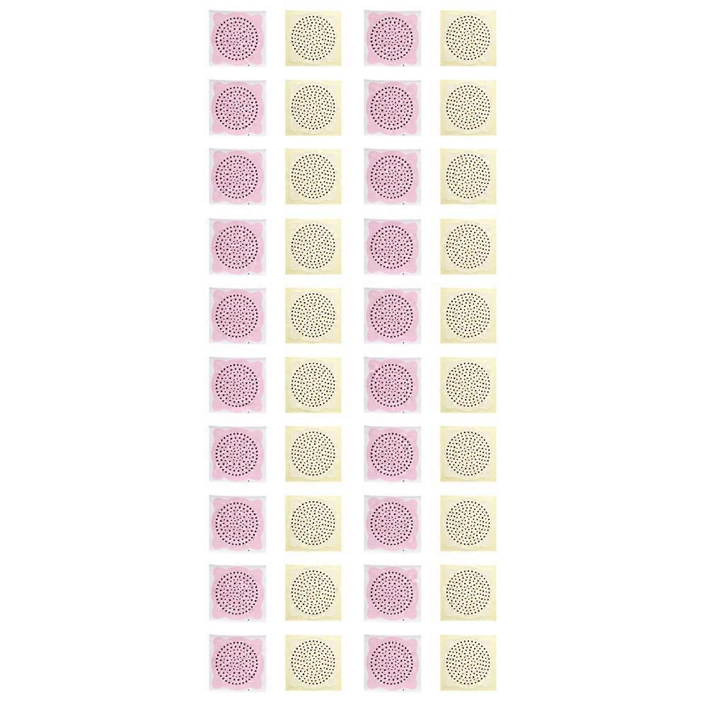 Drain Cover Hair Catcher Square Non-Woven Fabrics Bathroom Use Waterproof Adhesive 40Pcs White