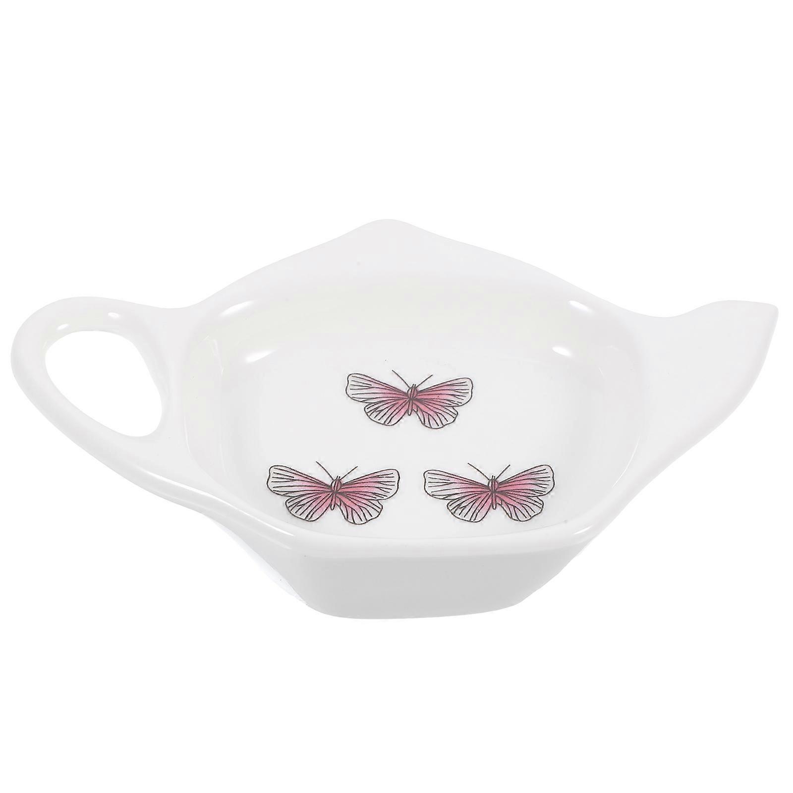 Teabag Organizer Ceramic Teapot Shape Restaurant Use 1Set