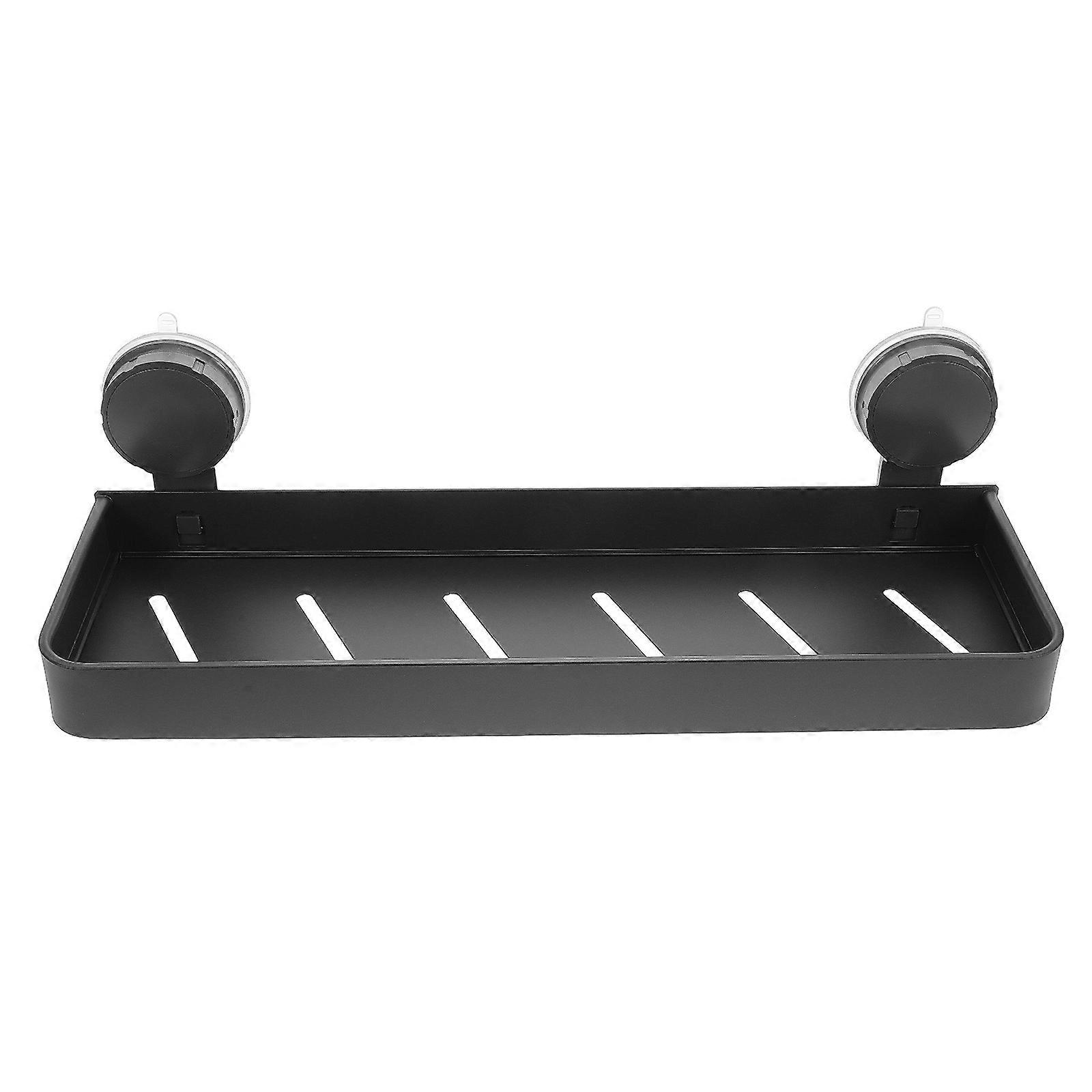 Stylish Gray Wall Mounted Bathroom Shelf Organizer for Toiletries & Cosmetics – Suction Cup Design for Glass & Tile Surfaces, No Drill Required