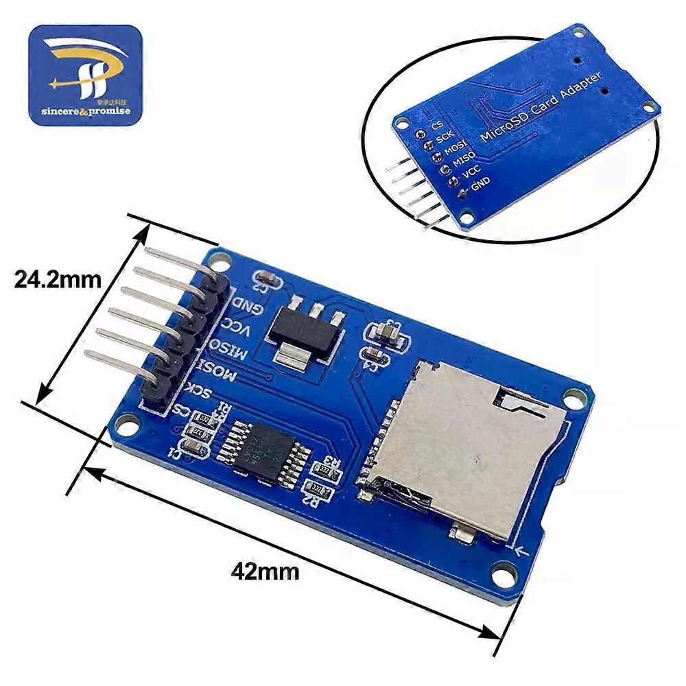Office Micro SD Kaart Mini TF Kaartlezer Module SPI interfaces met niveau converter chip 5V/3.3V voor Arduino DIY KIT
