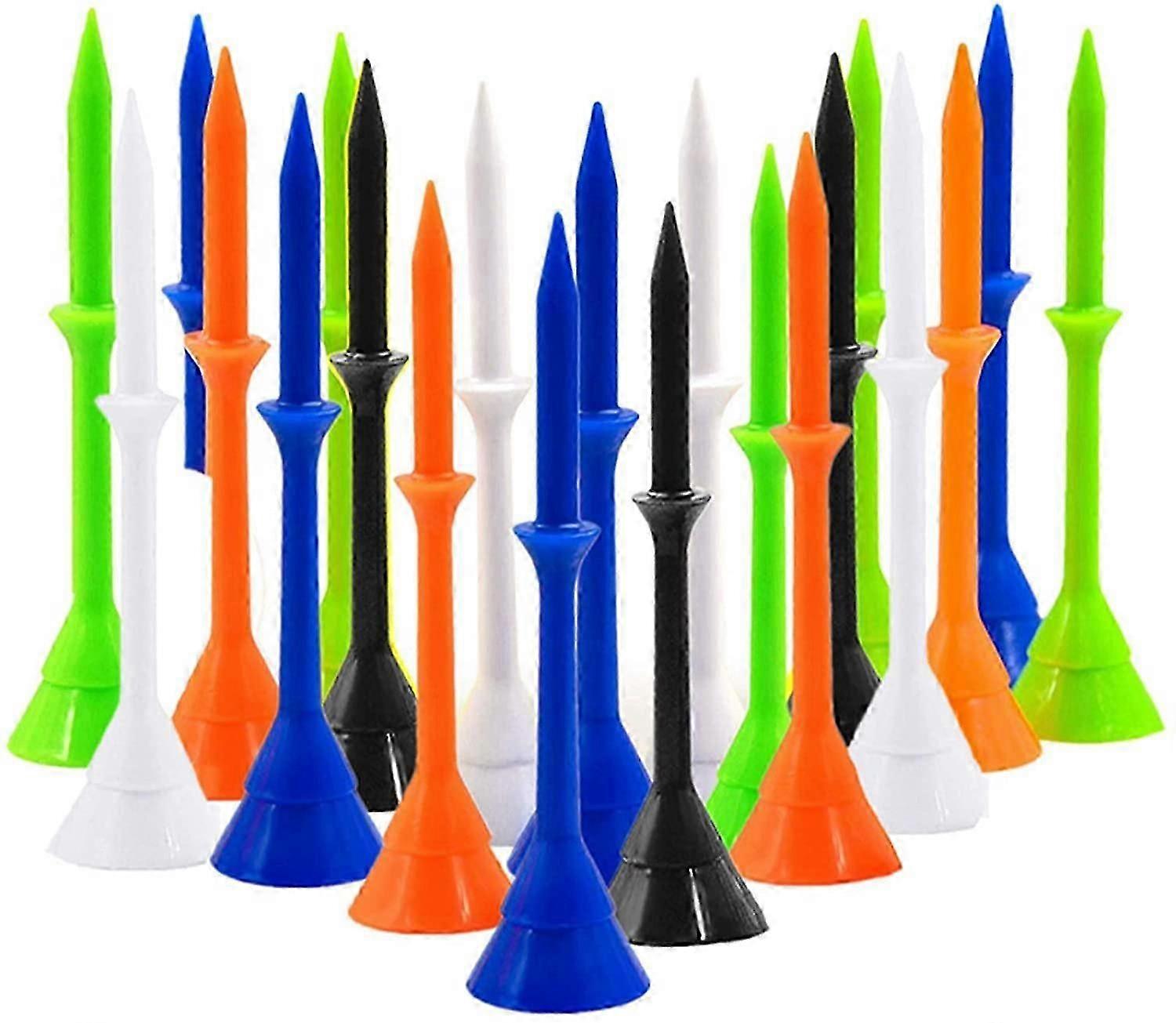 Unbreakable Plastic Golf Tees  Bulk Pack of 50 for Durable Performance