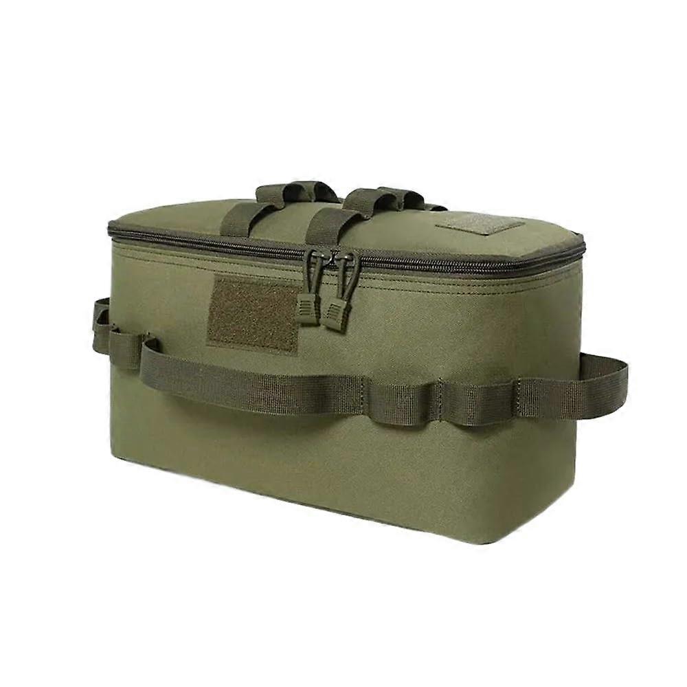 Outdoor picnic bag, storage bag for camping, large capacity, easy to clean, versatile, green.