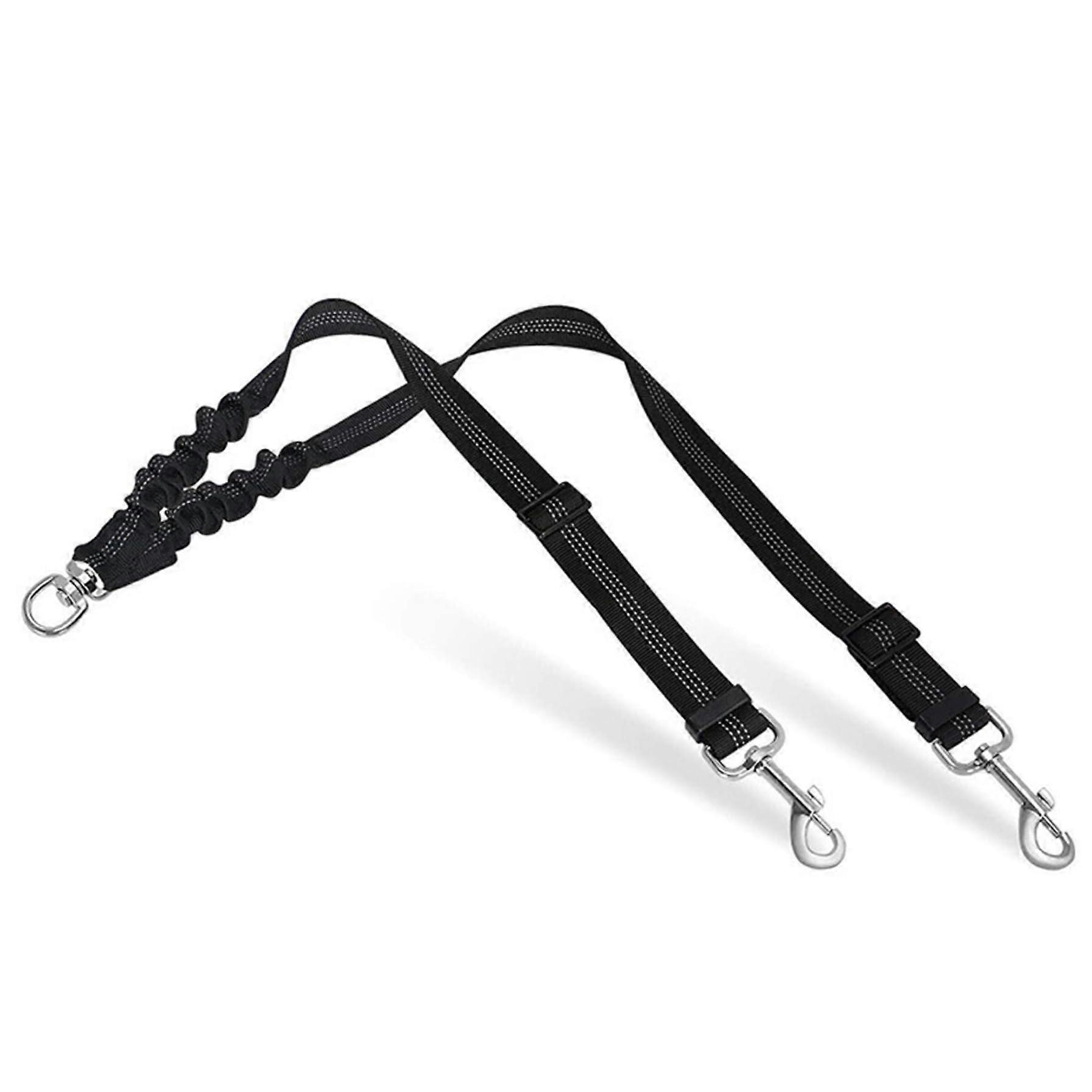 Adjustable Length Dog Training Leash Reflective Non-Tangle Design Nylon Metal Clips 10ft