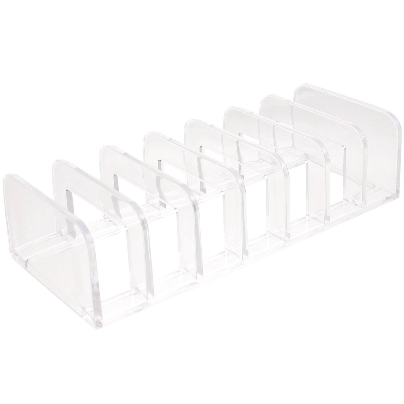 Transparent Eyeshadow Holder Organizer with Slots – Desktop Cosmetic Storage for Blusher and Makeup, Easy Access and Classification