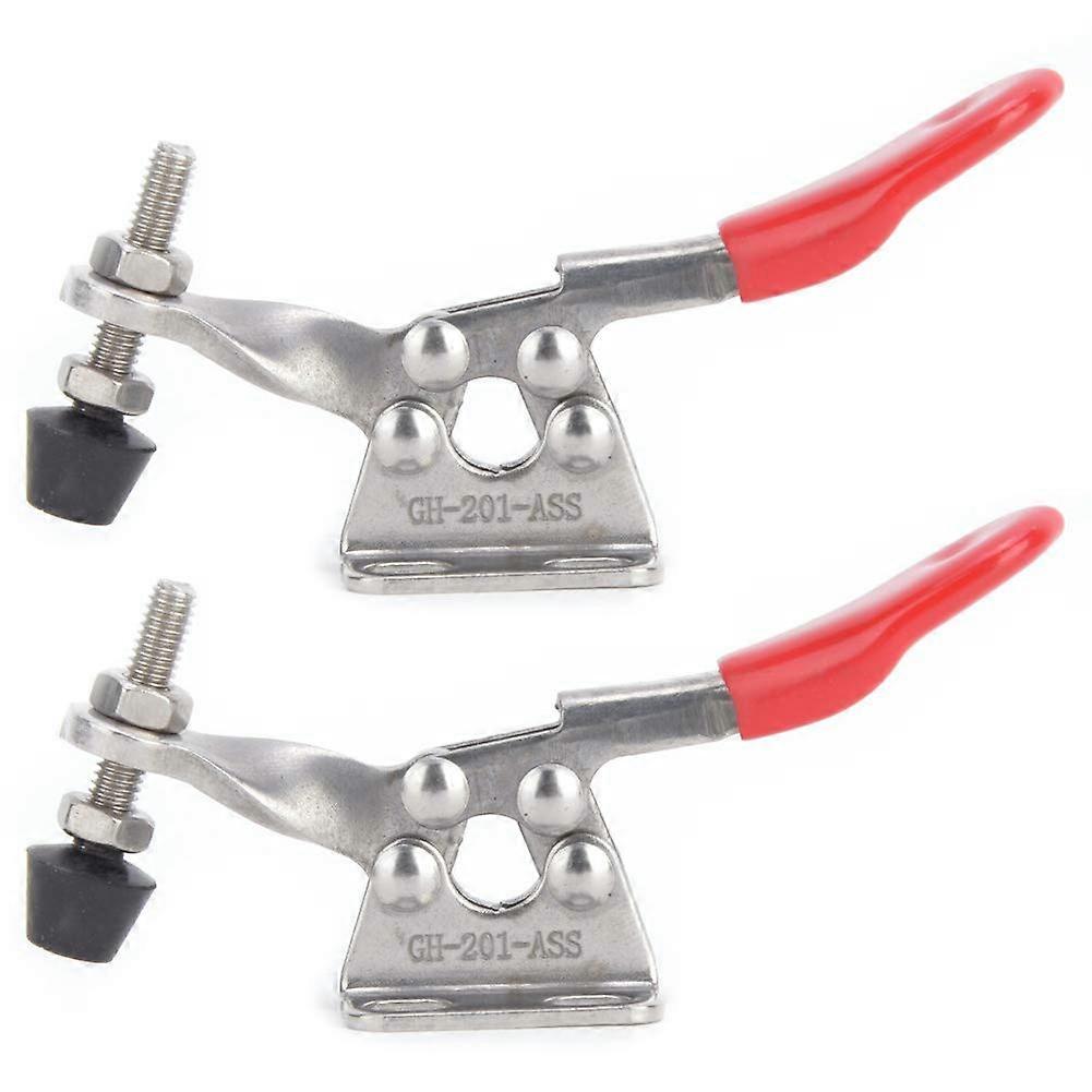 2pcs GH 201 ASS Toggle Clamp Stainless Steel Quick Release Clamp WearResistant Welding Device Welding Setup Clamp for Machine Welding