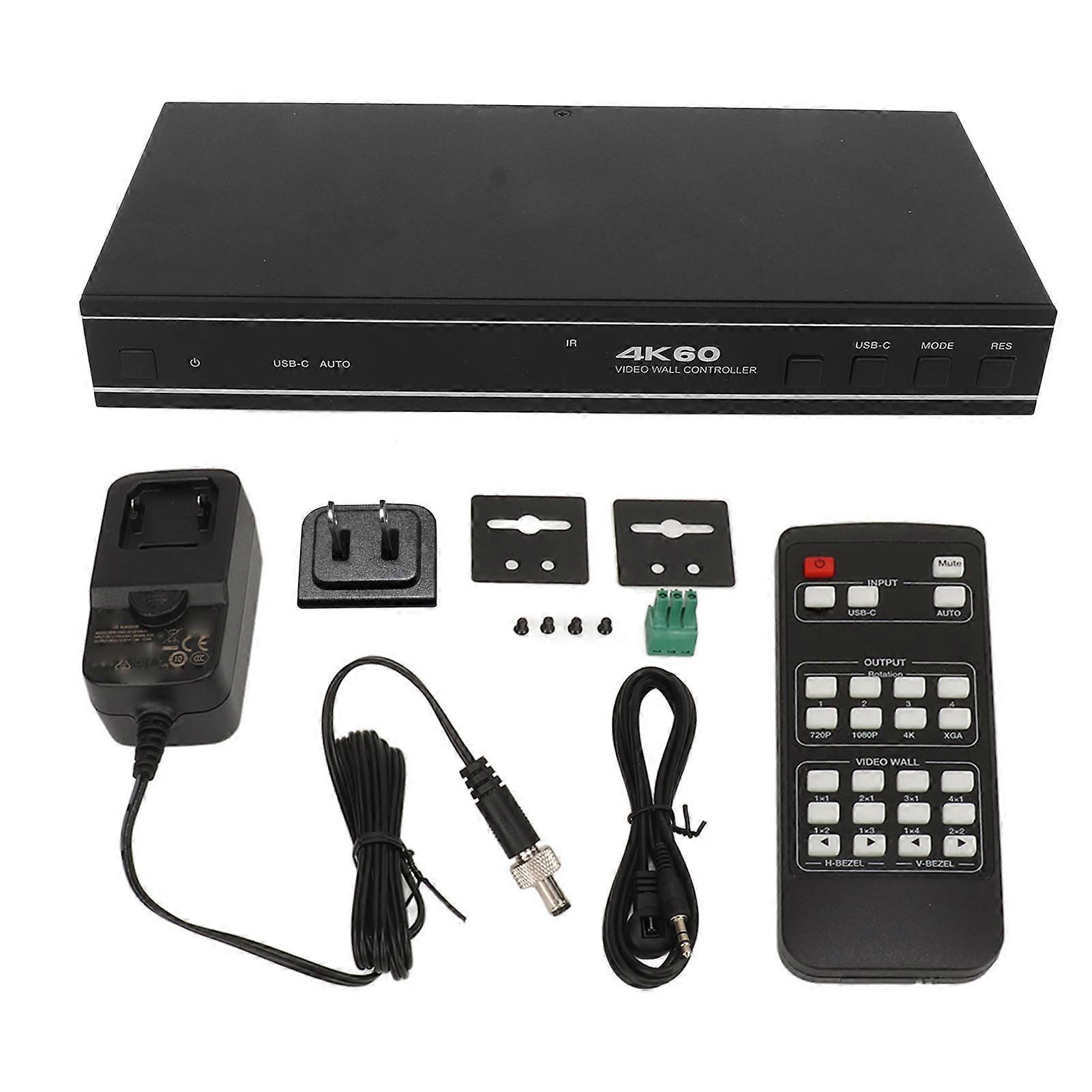 Professional 4K Video Wall Controller with 180° Rotation, HD Multimedia Interface, USB C