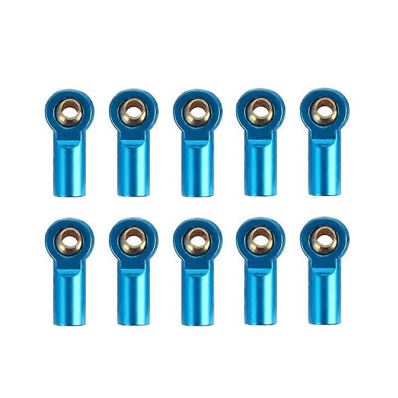 Remote Control Toy Parts: 10-Piece Metal M3 Tie Rod End Ball Joint Compatible With 1/10 RC Cars SCX10 D90 D110 CC01 Blue