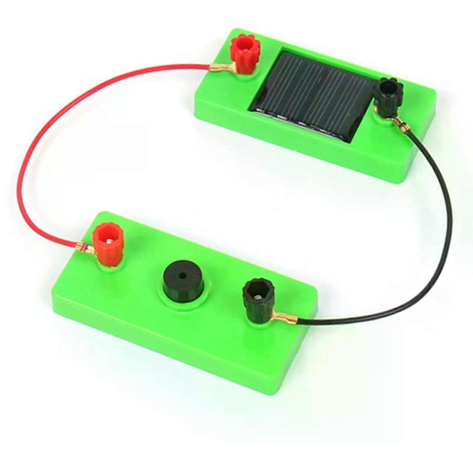 Solar Panel Drive Buzzer Physical Science Experiment Teaching Educational Kids Basic Circuit Electricity Learning Physics Toys
