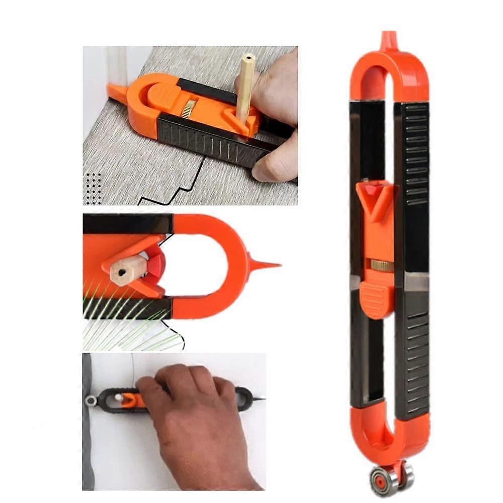 Profile Marking Ruler, Contour Gauge with Lock, Precise Woodworking Measuring Gauge, 23.3 cm