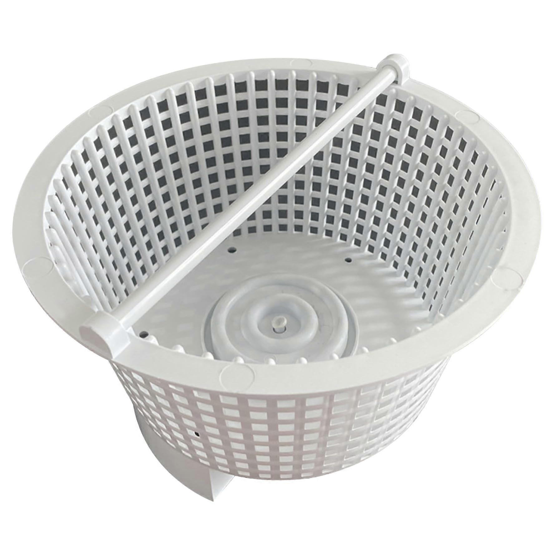 Pool Skimmer Basket 7.5 Inch Diameter Pool Filter Replacement with Handle for Debris Removal