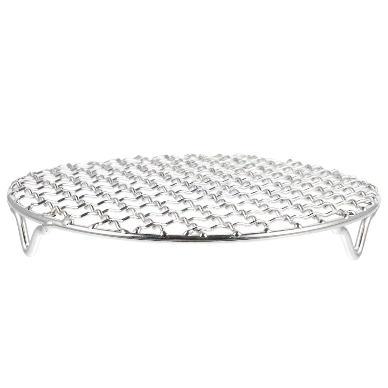 Stainless Steel Grill Grid Large Wire Frame for Cooking Roasting Baking Skewers Barbecue Tool Oil Strainer Silver