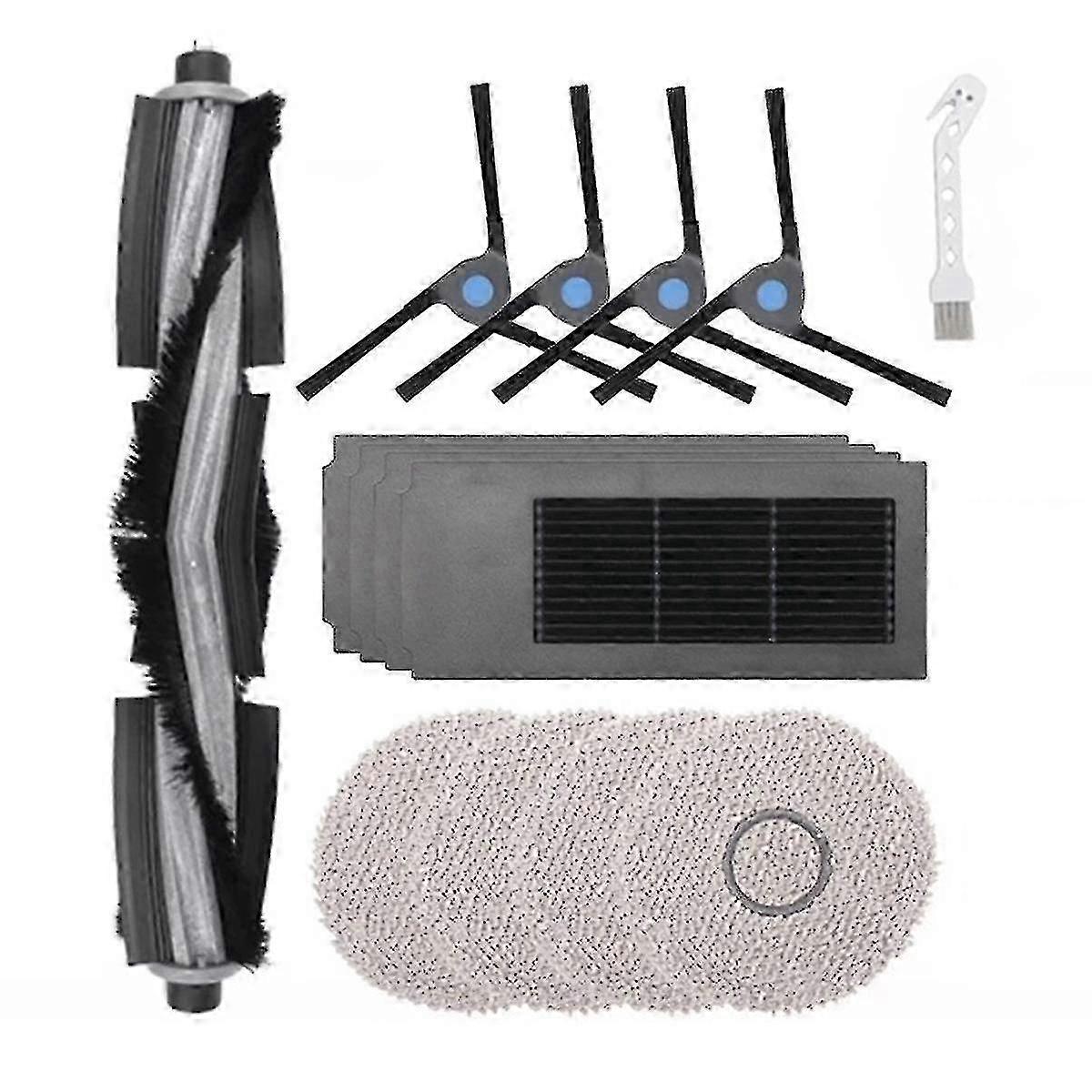 Replacement Accessory Kit for Deebot X2/X2 Omni/X2 Pro Robot Vacuum - Roller, Side Brush, HEPA Filter & Mop Cloth Set