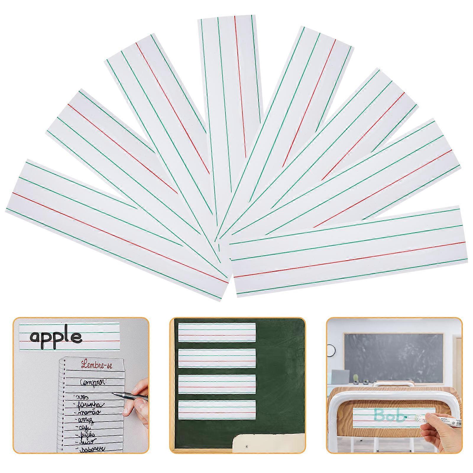 8PCS Magnetic Name Tags, Writable Dry Erase Labels with Grid Design, Reusable Whiteboard Labels for Classroom, Office, Home Use for All Ages