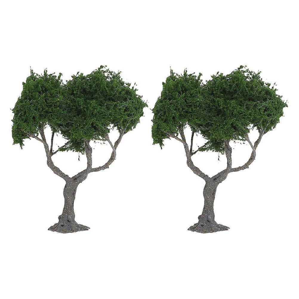 2pcs Realistic Miniature Landscape Trees for Sand Table Diorama Micro Scenery Railroad Craft Decoration DIY Projects