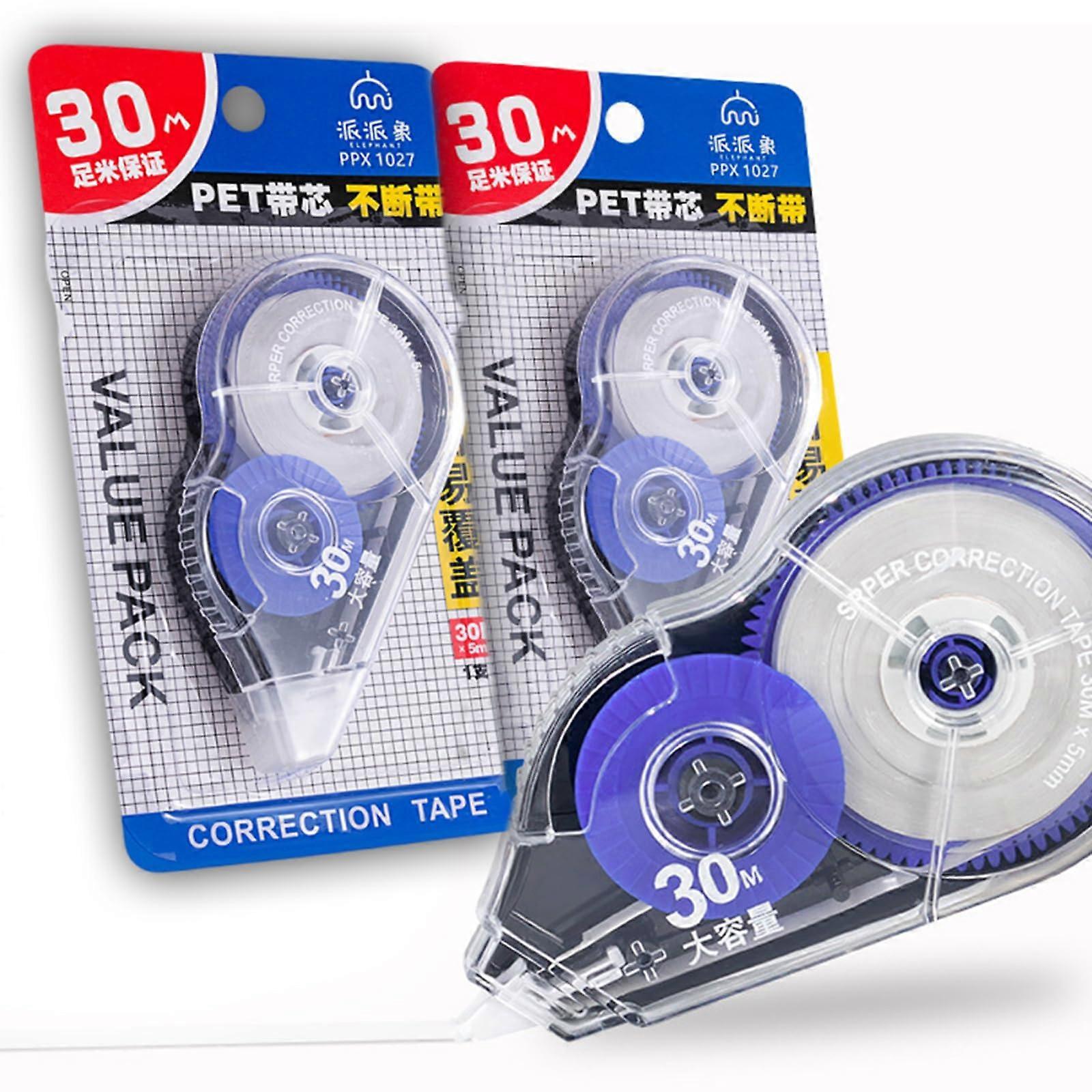 Correction Tapes, Pack of 5, 30 m x 5 mm, Mini with Cap, for Home, Office, Blue