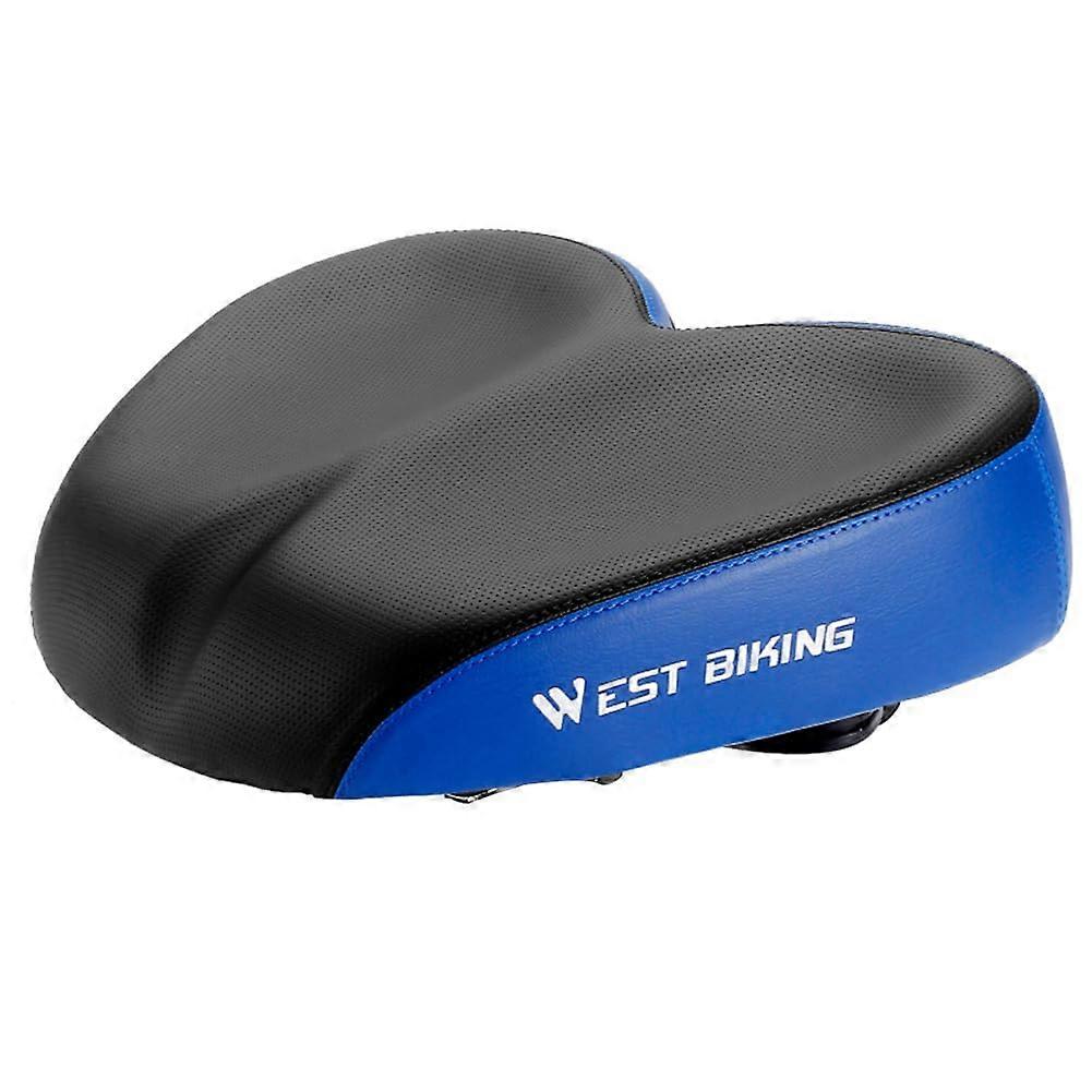 Cycling Travel Comfortable Seat Breathable Electric Bike Saddle Shock Absorption Soft Ergonomic Bicycle Accessories Blue