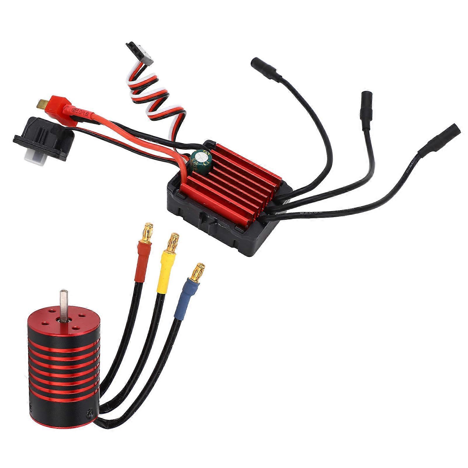 GTSKYTENRC RC Car Brushless Motor ESC Brushless Electronic Speed Controller Kit for 1/14 Remote Control Car 5700KV 