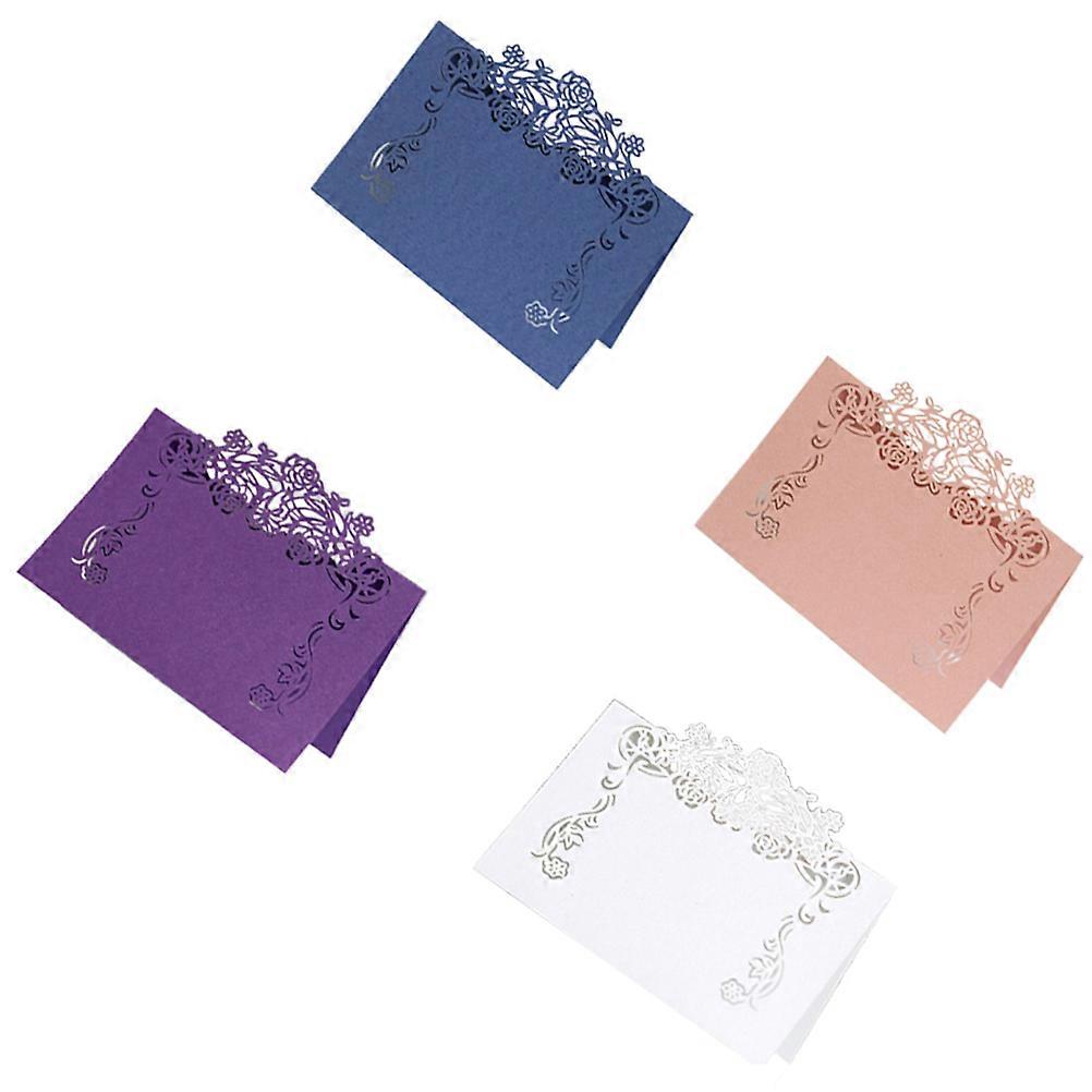 50pcs Place Cards For Table Setting Vintage European Style Place Cards Wedding Party Creative Table Name Seat Cards Folded Tent Design Elegant Table