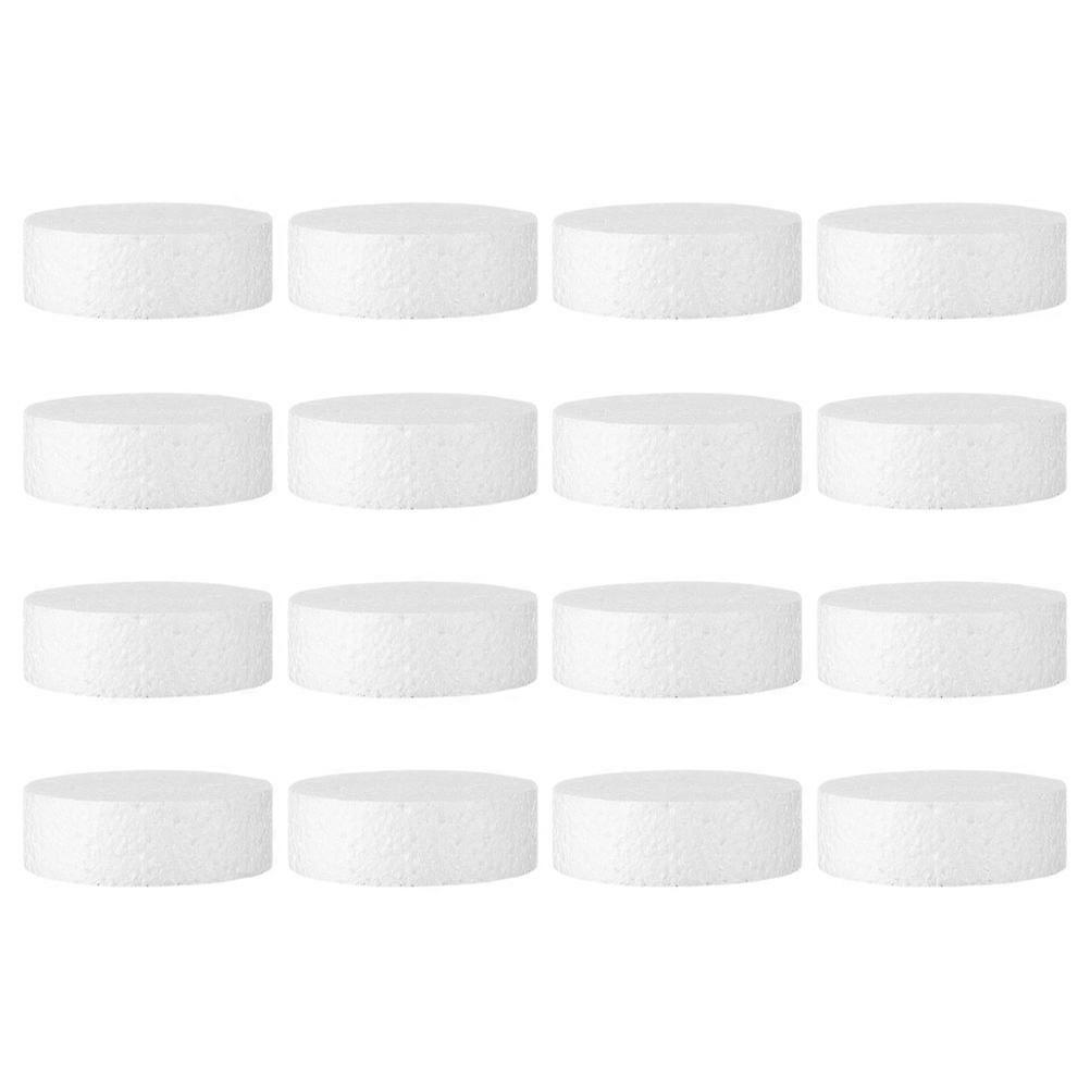 16pcs Round Foam Blocks for DIY Arts and Crafts White Craft Foam Circles for Floral Arrangements, Sculptures, and Art Projects