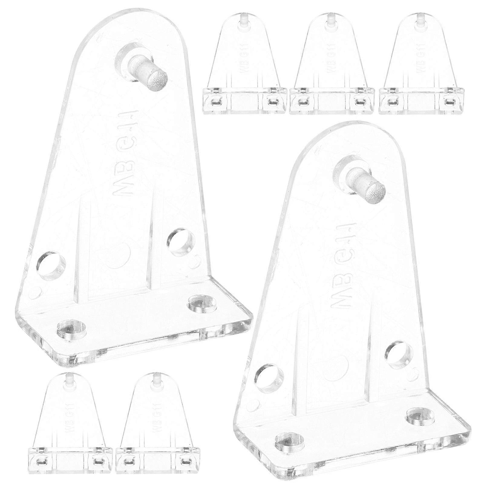 Clear POM Blind Hold Down Brackets for Decoration Lightweight and 8 Pieces