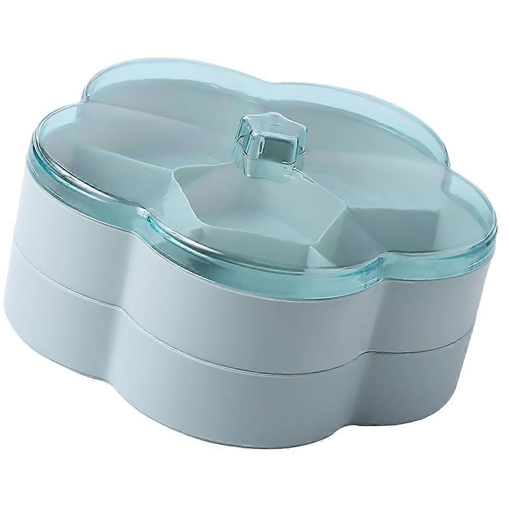 Green Snack Serving Tray with Divided Compartments for Storing Things Perfect for Parties or Leisure Time Use