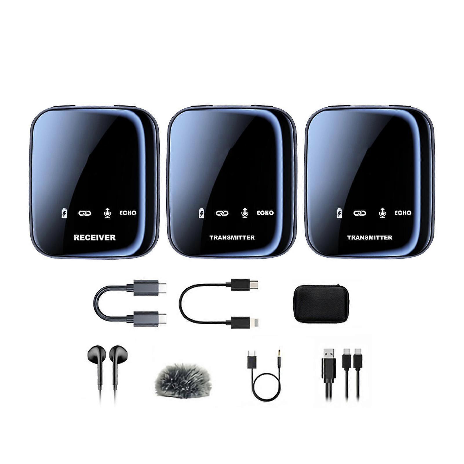 Lavalier Microphone Wireless Bluetooth Clip On Recording Mic for Interview Streaming