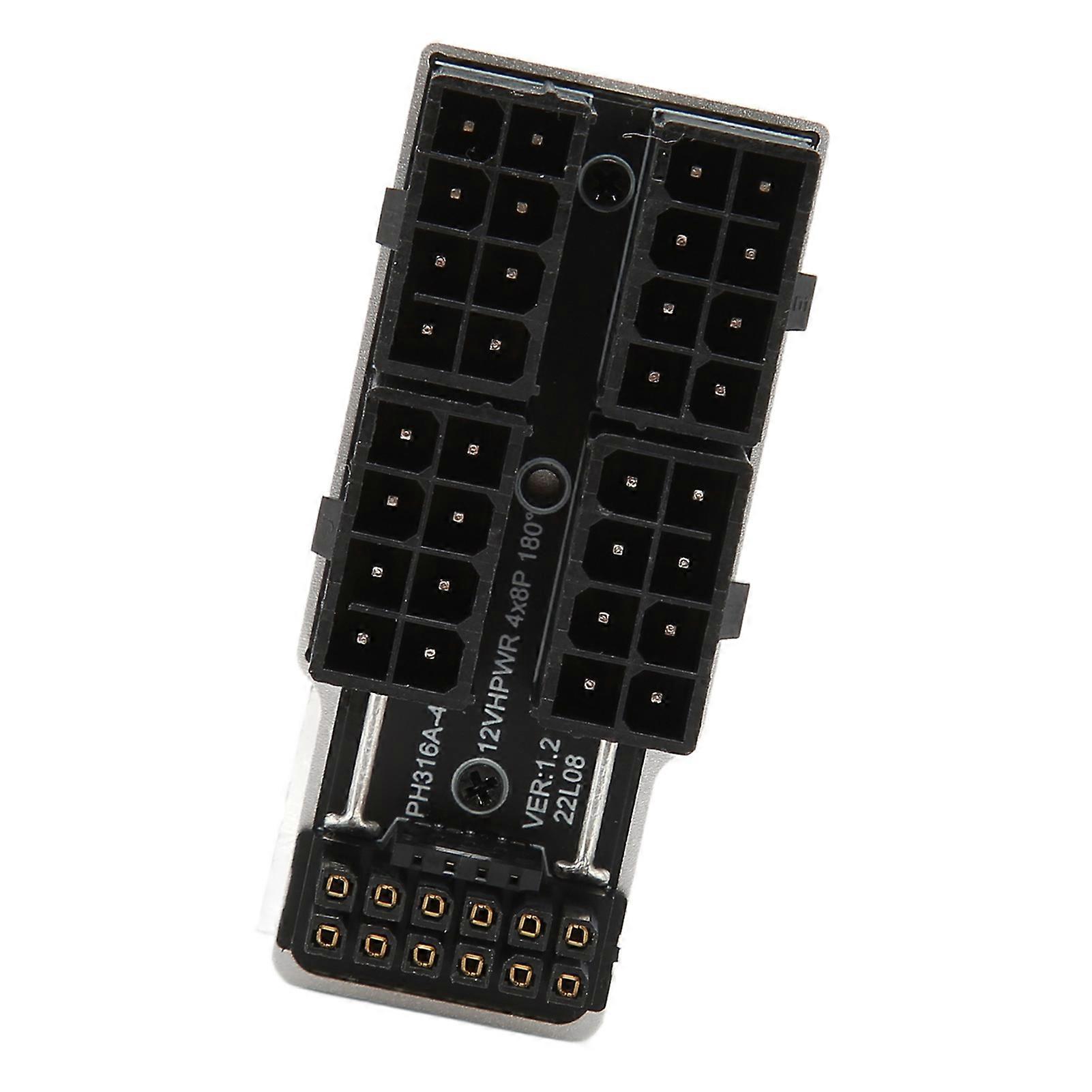 GPU Power Adapter Board 180 Degrees 4x8P to 12VHPWR 12P Plus 4P ATX3.0 PCIe 5.0 GPU PCIe Connector for Desktop Computer PH316 48 White 
