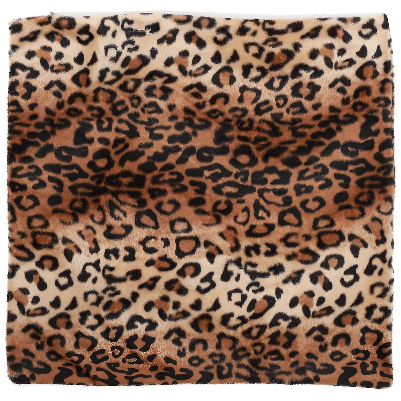 Square/Rectangle Leopard Animal Printed Stuffed Cushion Short Plush Stuffing Throw Pillow Case For Dinning Room Kitchen Chair Back Seat 01