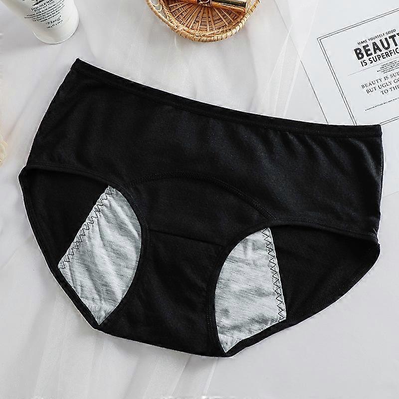 Cotton Physiological Underwear Mid Waist Comfortable Breathable Seamless Solid Color Antibacterial Briefs Shorts