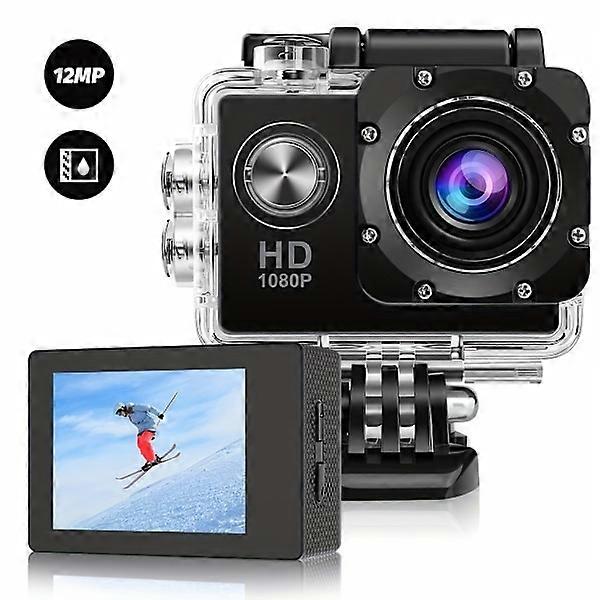 Digital Camera Action Camera HD 1080P 2-inch LCD Screen 50Mp 140° Wide Angle Waterproof