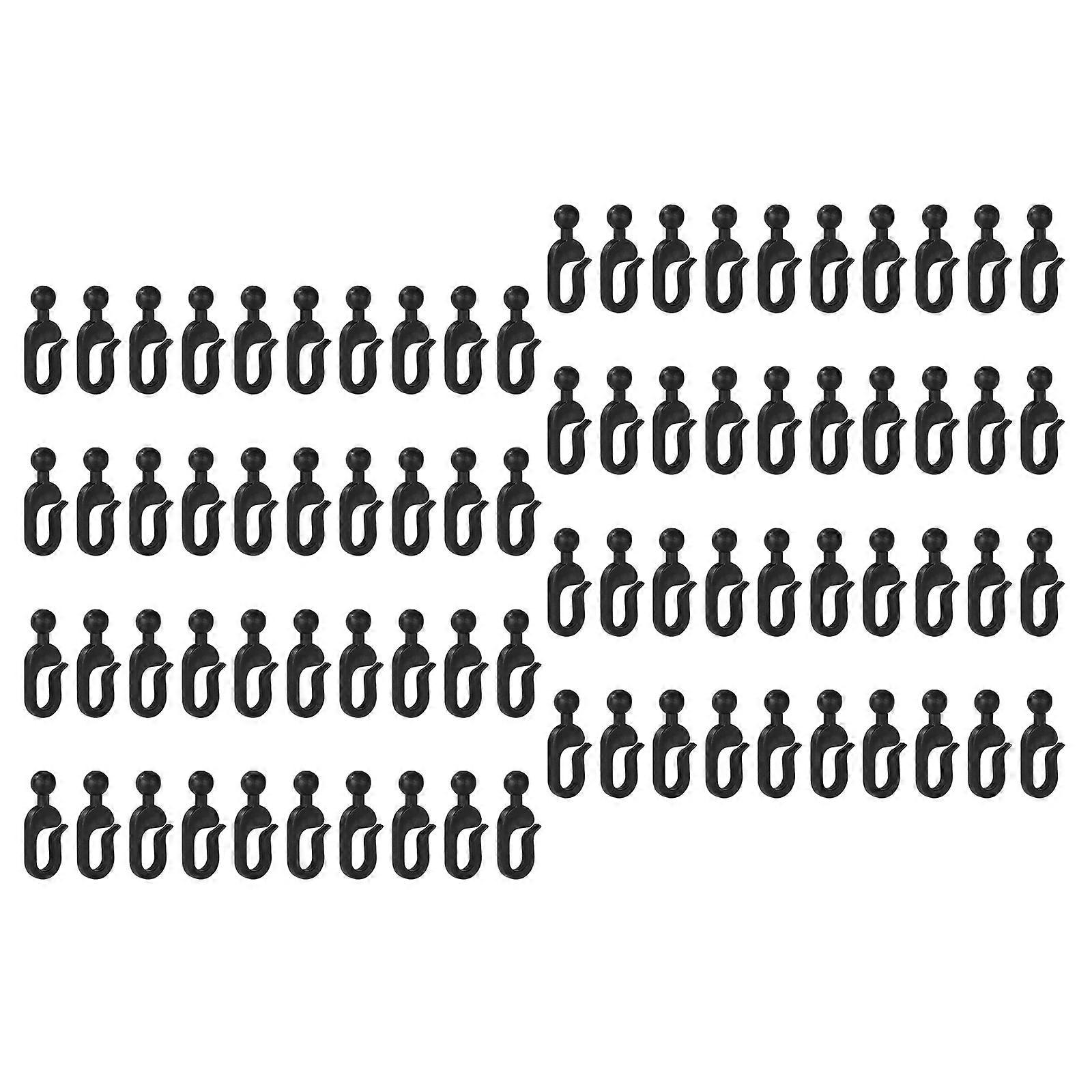 Multipurpose Gazebo Fasteners 100pcs Plastic Hooks Discreet Mounting Solution For Awning Curtains Hotels And Home Use Multicolor