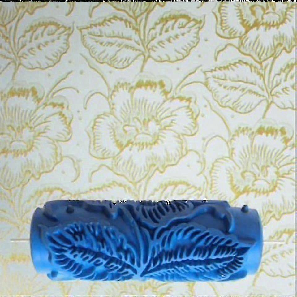 2025 Flower Wall Decoration Patterned Paint Rollers 5 Rubber Brush Reusable