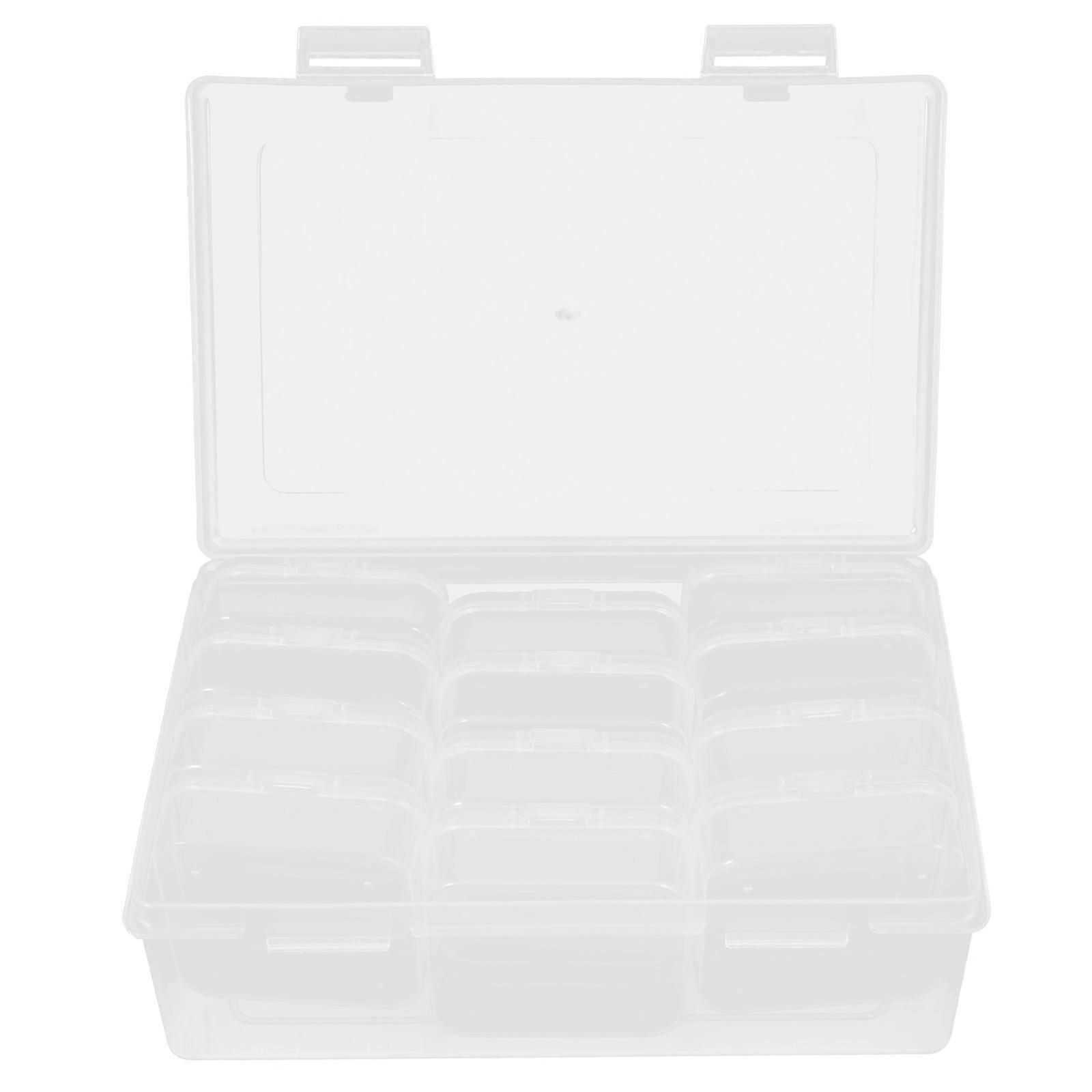 1 Set of Mini Storage Boxes for Jewelry Beads and Small Items Plastic Organizing Containers