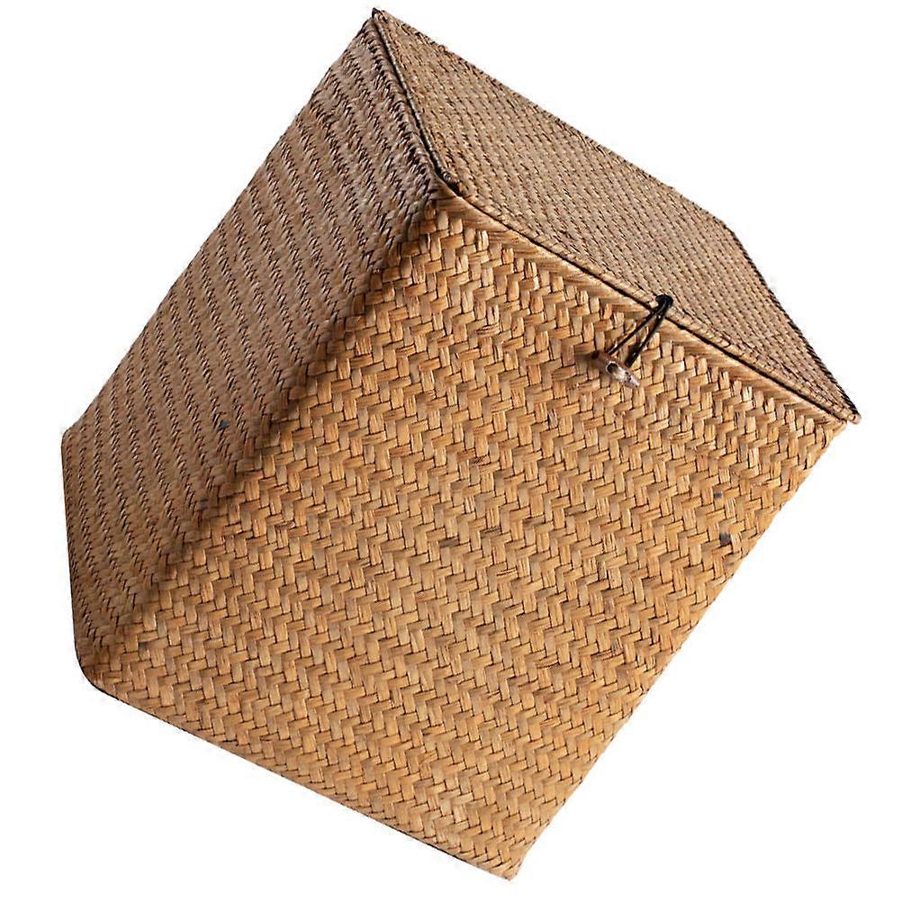 Storage Basket Large Storage Basket With Lid Straw Basket Straw Woven Basket