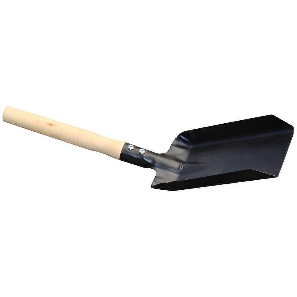 Black Garden with Wood Handle for Home Use Square Head Lightweight Gardening Tool 6.5 inch