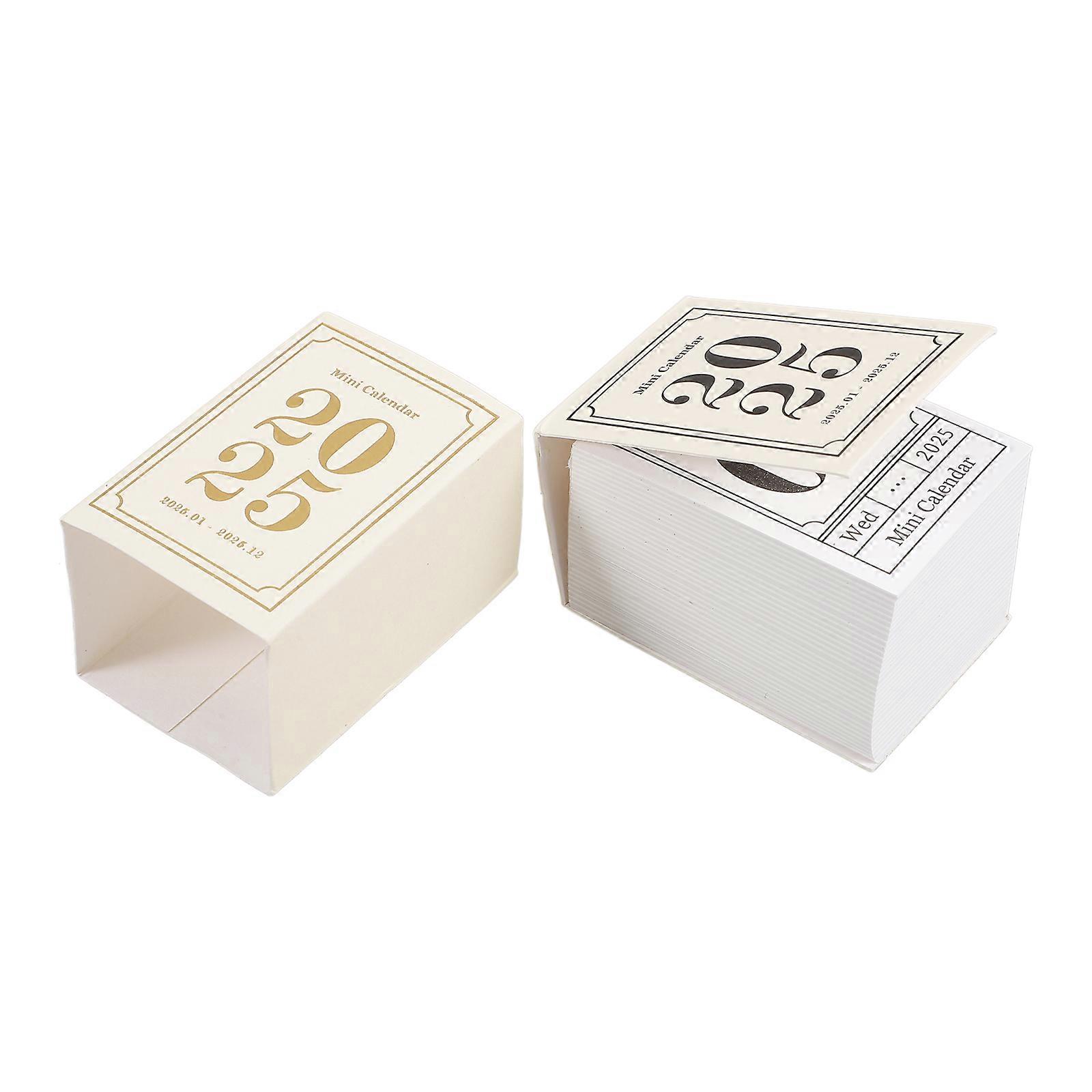 Daily Tear Off Desk Calendar Study Small Desktop Calendar Office Use Tearable Pages Mini Book Shape 1Pack