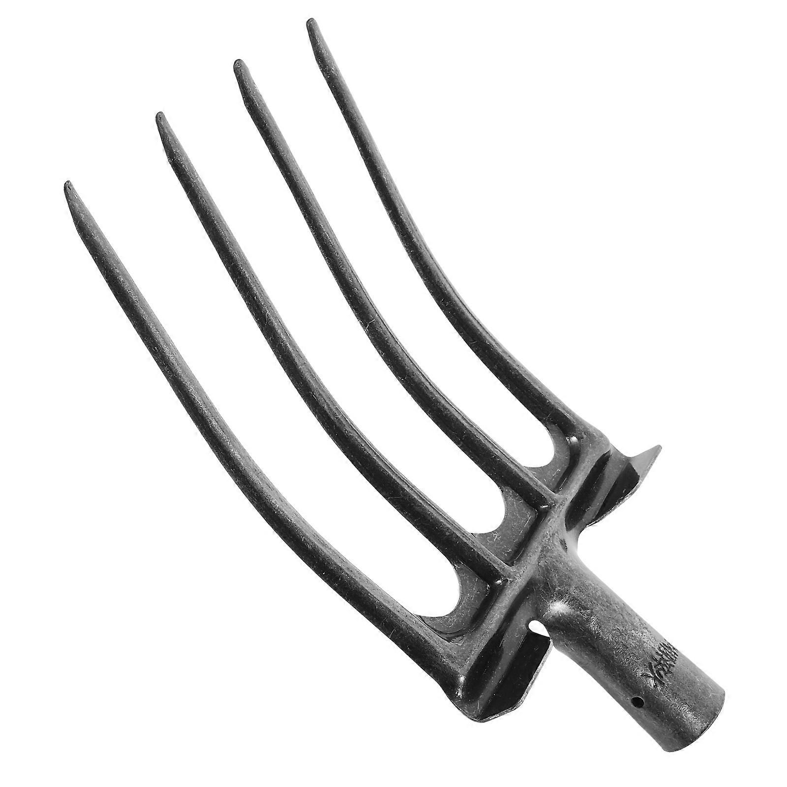 Four-Prong Garden Fork Heavy Duty Pitch Fork Replacement Head Deep Soil Turning Gardening 1Pack