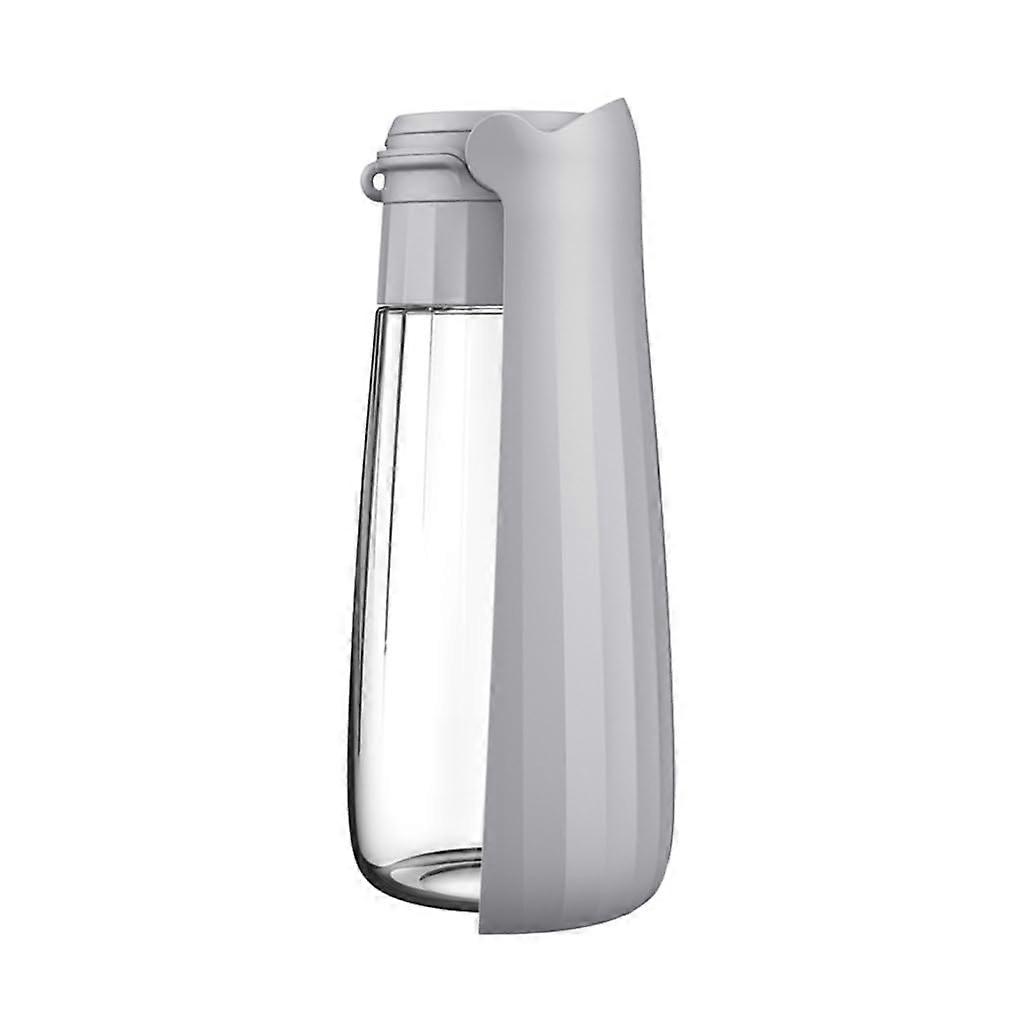 Dog Water Bottle with Water Dispenser and Folding Drinking Bowl for Outdoor Walking and Travel, Gray, Portable, Leak-Proof