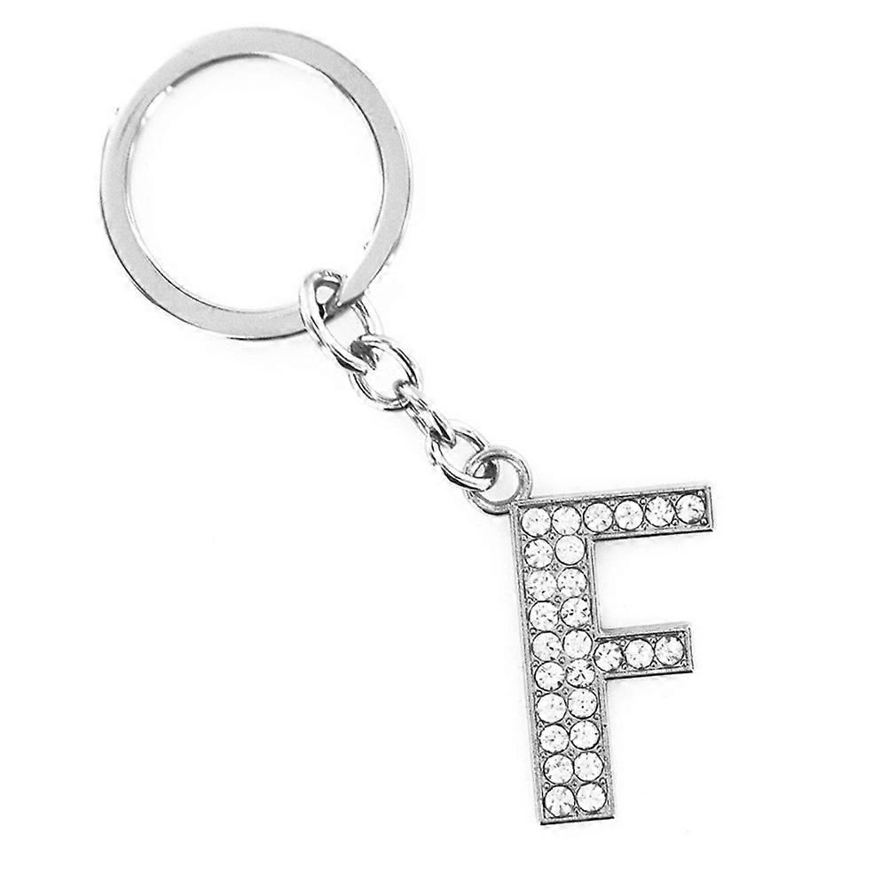 Simple Alphabet Keychain Organizer For Collecting Keys And Birthday Gifts 8 X 3 X 0.2Cm In Silver 1Set