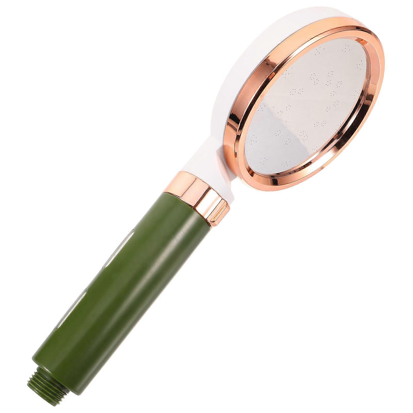 Water Purification Shower Head with Pinhole Nozzles for Bathroom in Silver Color Copper ABS Material