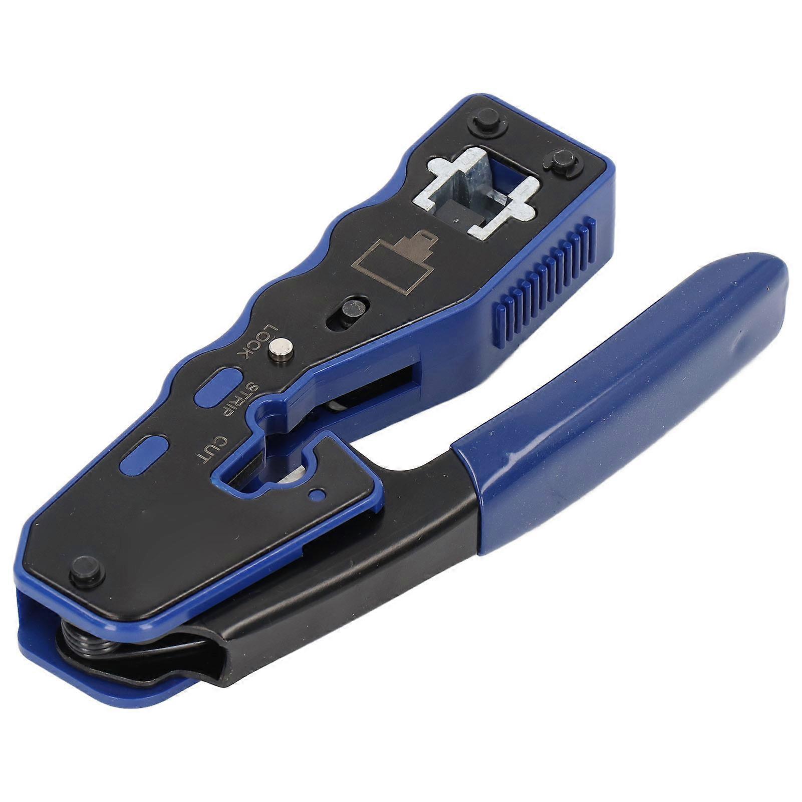 RJ45 Crimping Tool Set Wire Crimper Cable Stripper with 50pcs RJ Connector Kit for Network 