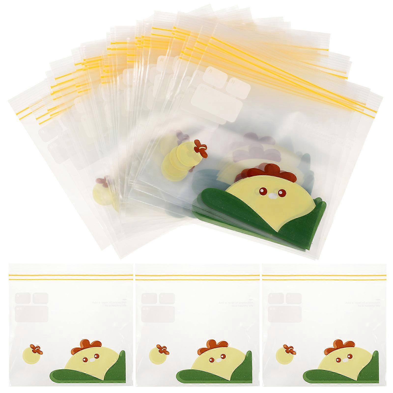 Food Preservation 30Pcs Reusable Freezer Bags For Fresh Keeping Fruits Assorted Color Upgraded Sealing Technology
