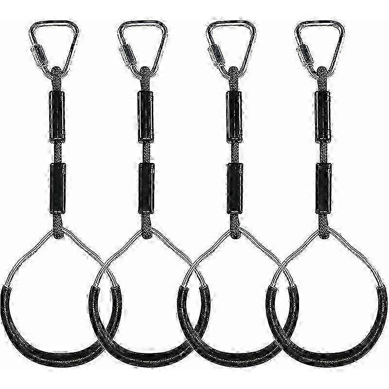 Kids Climbing Rings Multi-Functional Swing with Plastic Rings Max Load: 120kg Ninja Climbing Ring Obstacle Garden Swing mi