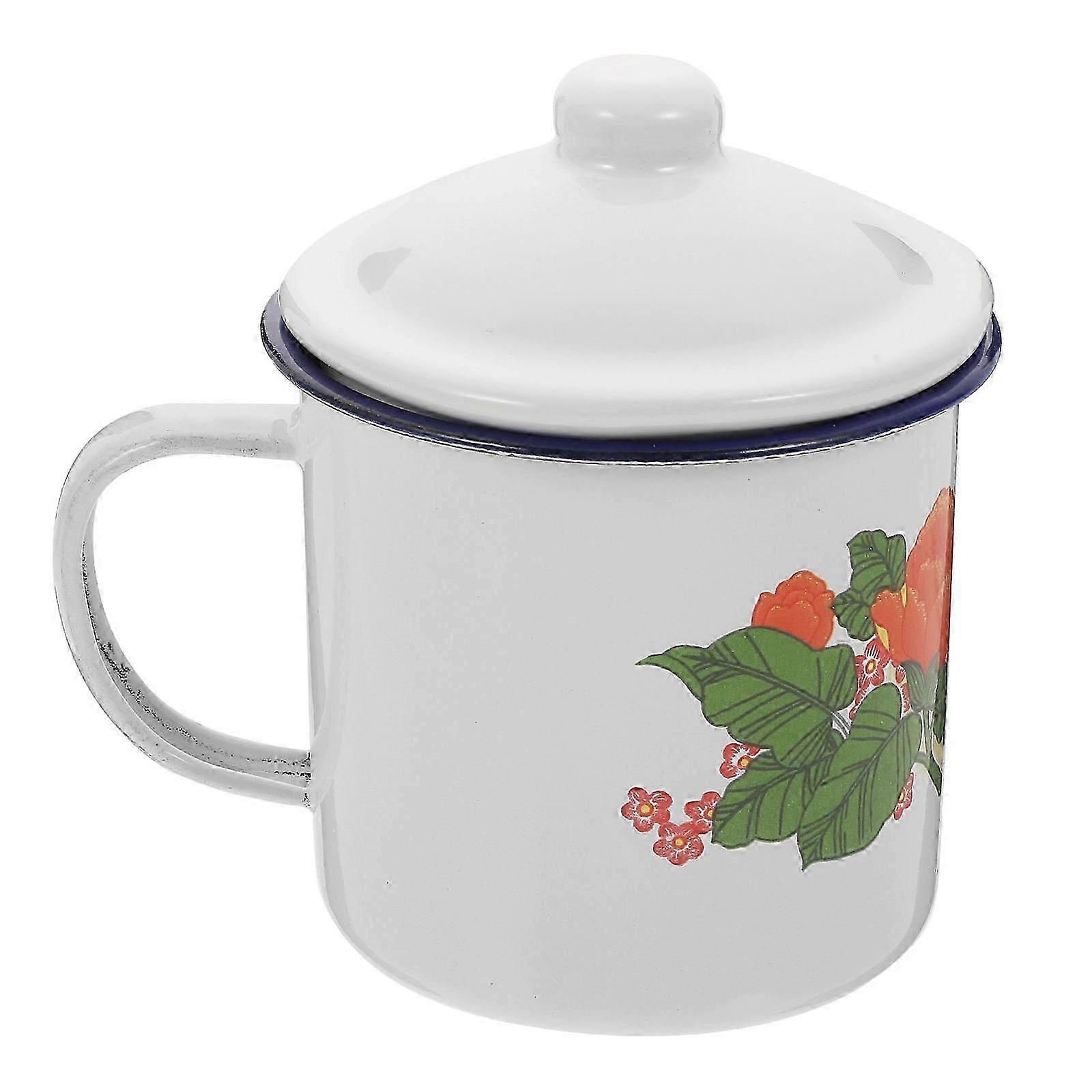 Practical Tea Cup Enamel Water Cup Daily Use 1Set